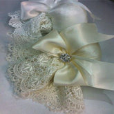 Dalmazio Design Venice Lace Sachet with Bow & Rhinestone Button